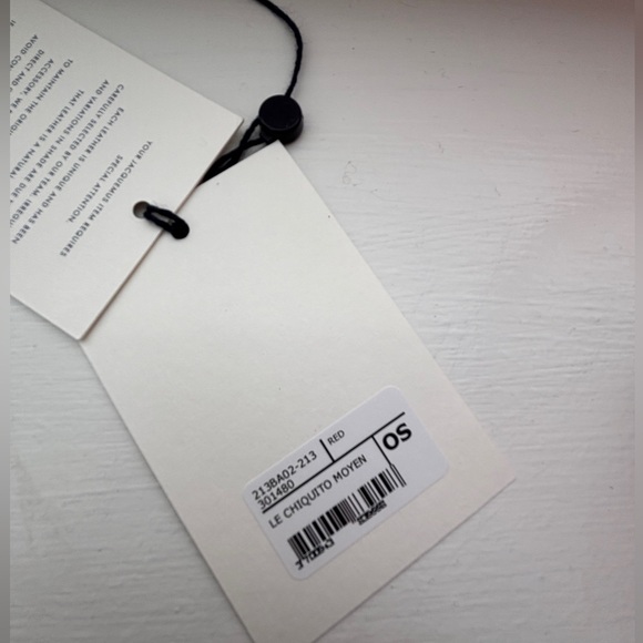 [NWT] Jacquemus Le Chiquito Moyen Leather Top Handle Bag Red - Picture 9 of 10